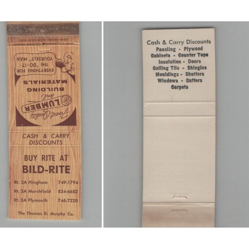 Matchbook cover bild rite - matchbook,